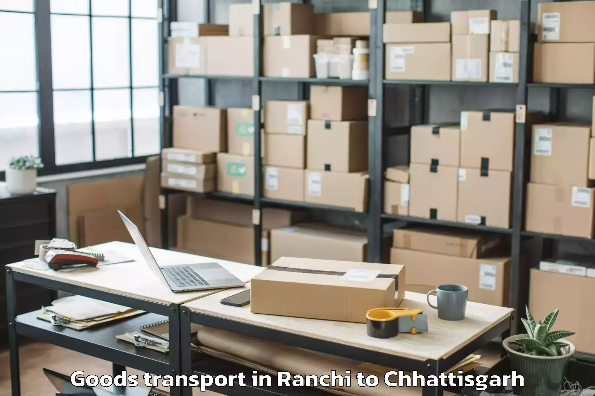 Book Ranchi to Chhuikhadan Goods Transport